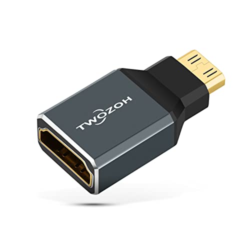Twozoh 8K Mini HDMIアダプター 1個パック 2.1 ミニ HDMIオス-標準HDMIメスアダプター コンバーター 8K@60H Twozoh 8K Mini HDMIアダプター 1個パック 2.1 ミニ HDMIオス-標準HDMIメスアダプター コンバーター 8K@60H