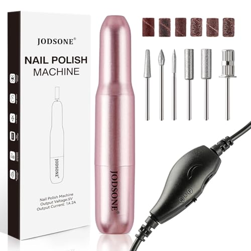 JODSONE 電動USBネイルドリル アクリル＆ジェル用 14000RPM ポータブルネイルファイル Eファイルセット..