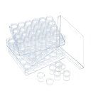 Beadthoven 3セット入り 30個/セット プラスチックビーズ収納ケース 小分け丸ケース 透明 ビーズ収納ボックス アクセサリーケース