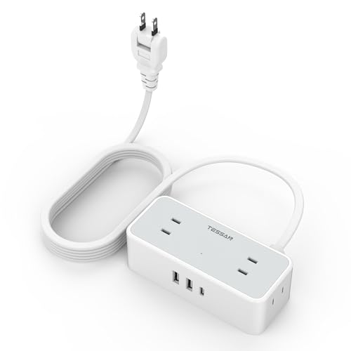TESSAN 延長コード 2m 電源タップ usb付き type-c コンセントタップ 4個AC口 1USB-Cポート 2USB-Aポート テー TESSAN 延長コード 2m 電源タップ usb付き type-c コンセントタップ 4個AC口 1USB-Cポート 2USB-Aポート テー