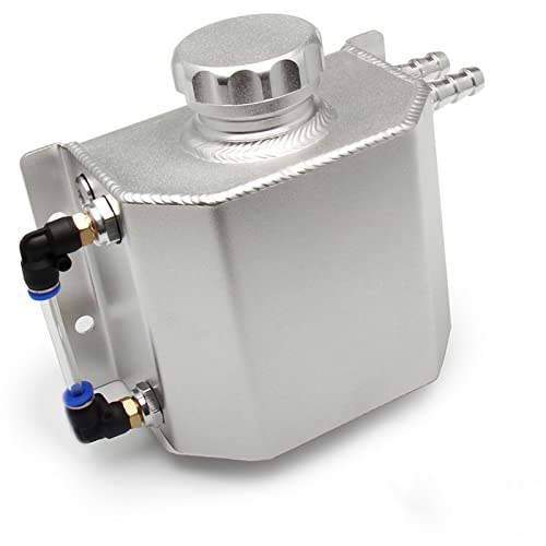 VEHSUN 1Lアルミ製 リザーバー タンク クーラント リザーブタンク オーバーフロー タンク オイルキャッチ ラジエータ 拡張合金タンク