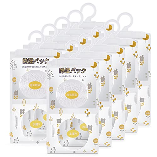 Vacplus 強力 乾燥剤 除湿剤 湿気取り 防カビ 乾燥除湿パック 吊 り下げ型(1パック 230g 除湿約500ml)*10パック入り