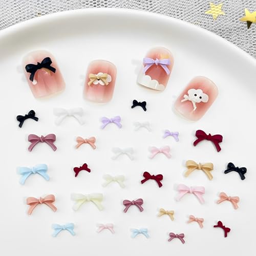 ISHR ネイルパーツ リボン 約300個 3D 立体 蝶結び 可愛い 小さい ネイル リボン ネイルアート ハンドメイド 手芸 ジュエリーパー
