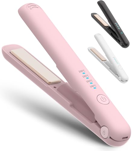 ヘアアイロン コードレス 2WAY カール/ストレート 充電式ヘアアイロン 18mm プロ仕様200℃ TYPE-C充電 3..