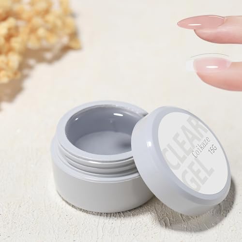 Coikaze クリアジェル 補強 ネイル補強 長時間発色をキープする 厚み感 長さだしビルダージェル 長持ち 大容量15ml ジェルネイル 透