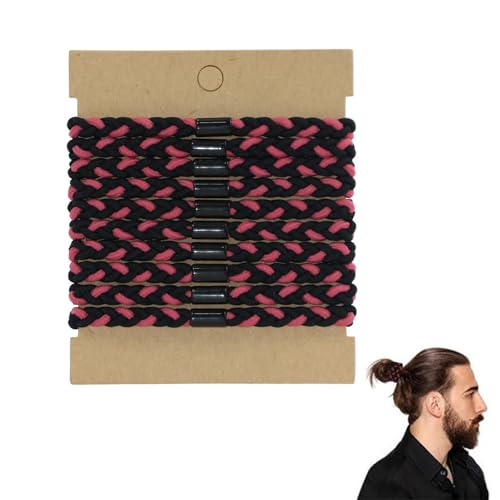 雲見 メンズ ヘアゴム 10本入り 洗える 切れ毛なし 長髪の男性向け 長持ち 伸縮性 ヘアタイ まげ髪 巻き髪 太い髪用 おしゃれ シンプル