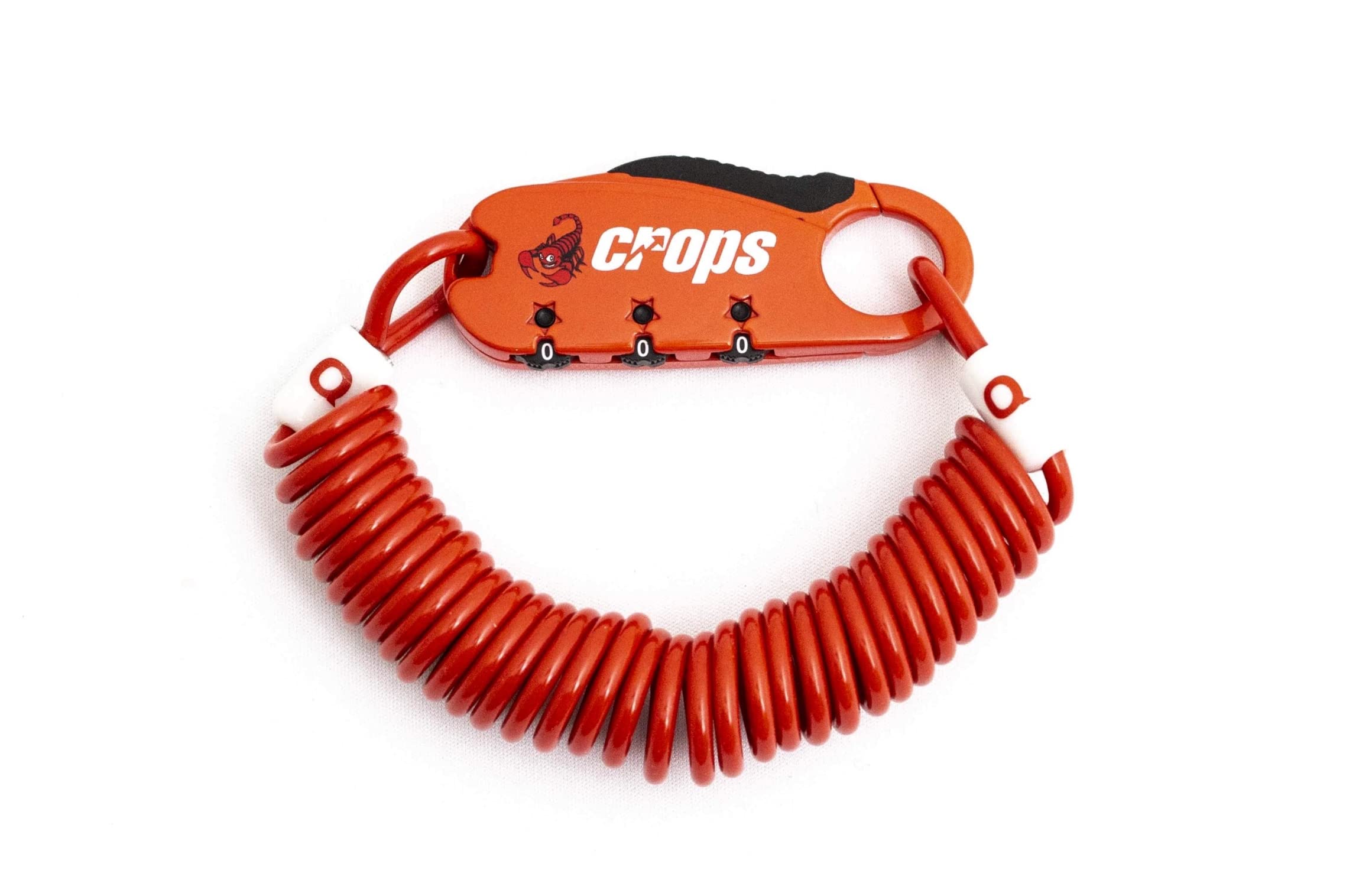 クロップスcrops コンパクトワイヤーロック Q3 | 3mm×1800mm 3桁ダイヤル CP-SPD08-04 レッド
