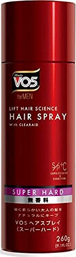VO5 for MEN ヘアスプレイ 無香料 260g×1 スーパーハード 整髪料 〔ワックス併用 長時間キープ 強力セット〕メンズ ヘアスプレ