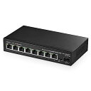 Binardat 8ポート2.5Gスイッチ、10G SFP+ポート、8 x 2.5ギガビットRJ-45ベースTポート、アンマネージド・マルチギガ