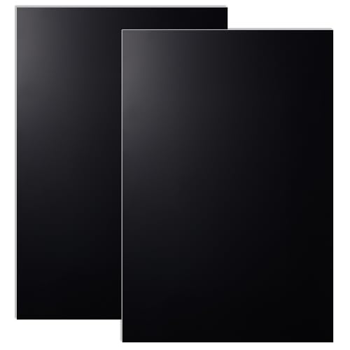 OLYCRAFT 2枚 ABS プラスチックシート 300x200mm 厚さ3mm 黒 プラスチックプレート 模型用 硬質プラス..