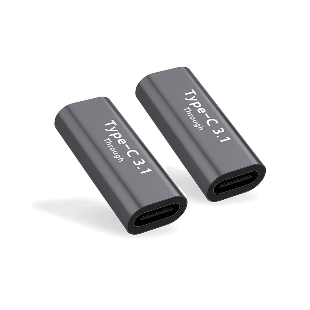 2個 セットUSB Type C 変換 アダプタ USB C メス to C メス 中継アダプタ 延長コネクタ USB3.1 100W急速充電+