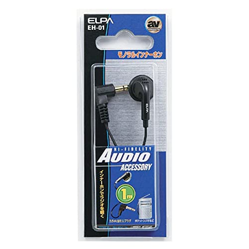 -/-/EH-01・パッケージ個数:1・ノイズキャンセリング:非対応・サラウンド:非対応・ケーブル長:1mポケットラジオなど3.5φミニジャックのイヤホン端子に接続して使用する場合など