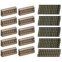 ELECTRO-WEIDEWORLD プライスカード 木製 おしゃれ 値札プレート セット プライスカード設置台10個 0-9プライスカード20