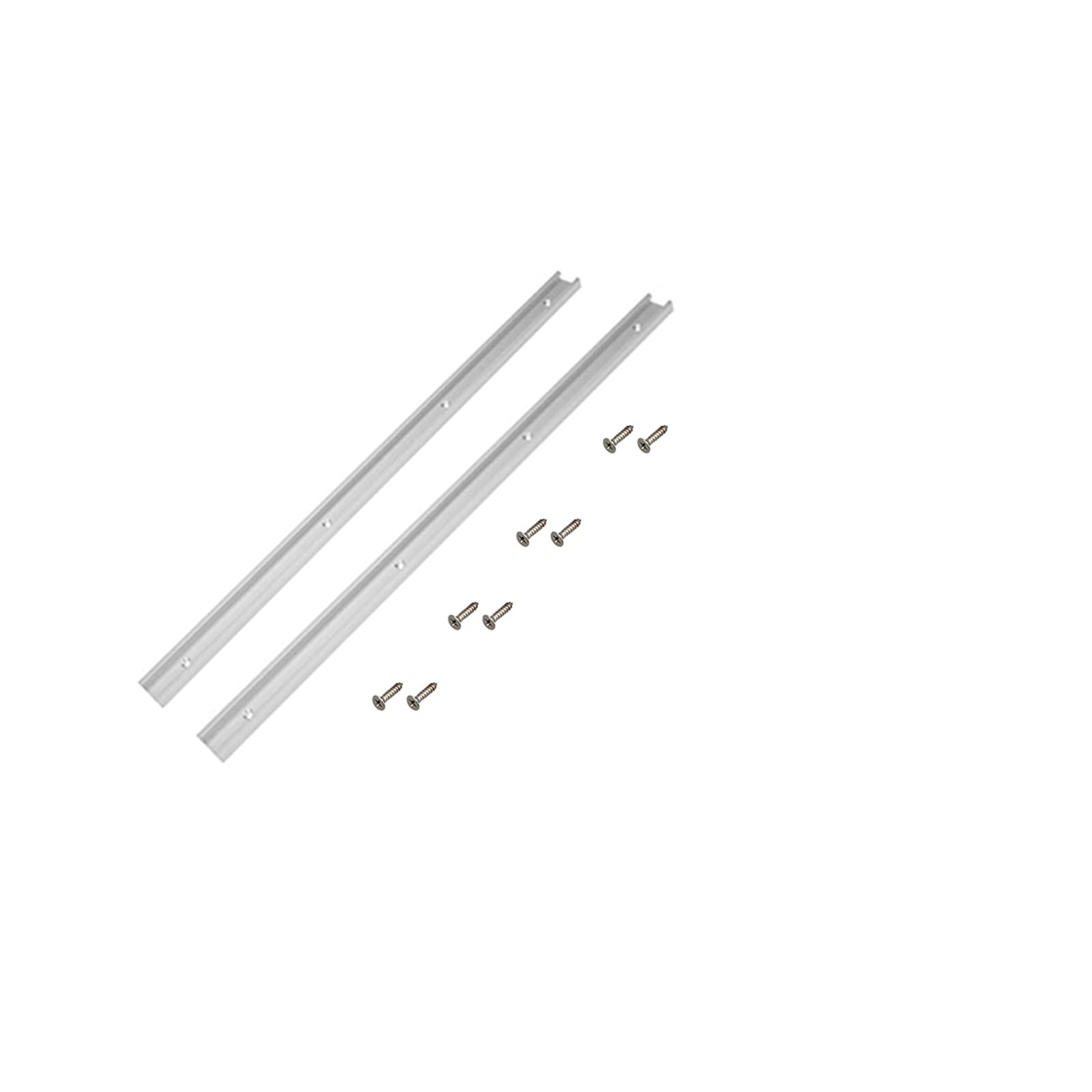 2個 Tスロットトラック 30mm標準規格マイタートラック マイタースロット天板用 アルミ合金、大工ツール テーブルソー用 600mm