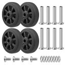 スーツケース キャスター 4個セット 車輪補修用 タイヤ 取替え ホイール 修理 キャスター 交換 タイヤ 取り付け簡単 交換用車輪 直径50m