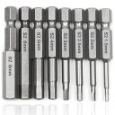 六角ビットセット 8本セット 1.5mm~8mm 六角軸 6.35mm 六角レンチ電動ドライバービット 精密ドライバーセット 磁気吸着 電動工具