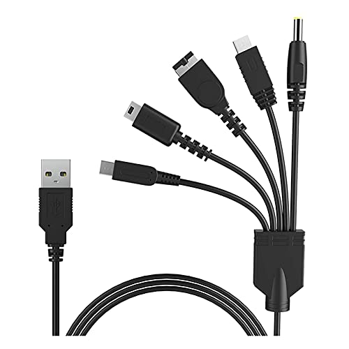 5 in 1 USB 充電ケーブル 1.2m ブラック ニンテンドー New 3DSXL/LL 3DSXL/LL 2DS DSiXL/LL GB 5 in 1 USB 充電ケーブル 1.2m ブラック ニンテンドー New 3DSXL/LL 3DSXL/LL 2DS DSiXL/LL GB