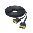 DTECH ディスプレーケーブル VGAケーブル 10m D-Sub 15pin オス-D-Sub 15pin オス 超薄型フラットデザイン ブ(2)