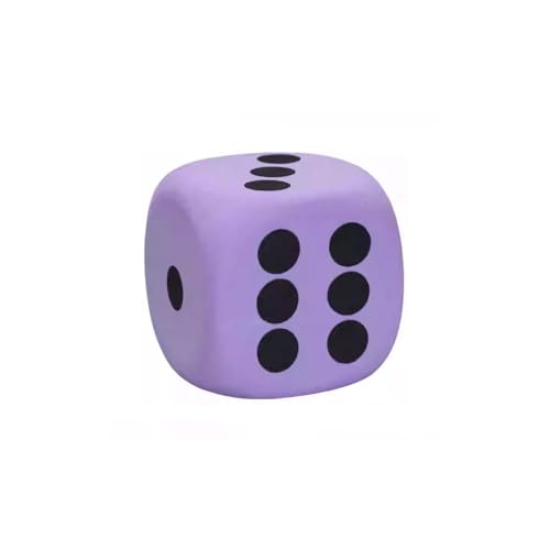 Mikankawa サイコロ 大きい 六面体 丸角正方形 材 手のひらサイズ 授業 イベント パーティー 8cm-パープル