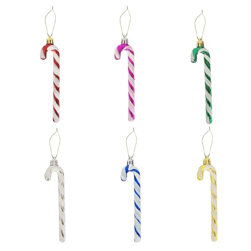 キャンディケーン オーナメント 6個セット キャンディケーン クリスマスツリー オーナメント Candy Canes クリスマス 飾り 松葉杖(3)