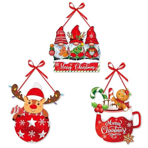 Hopeholic 3点セット クリスマス 飾り ガーランド 壁飾り 玄関飾り 吊り下げ クリスマス オーナメント Merry Christ