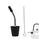 Yoseka ケトル用 注ぎ口 延長注ぎ口 アウトドアケトル スキッター ポット 器具 キャンプ ケトル 洗浄ブラシ付き ノズル コーヒー 部品