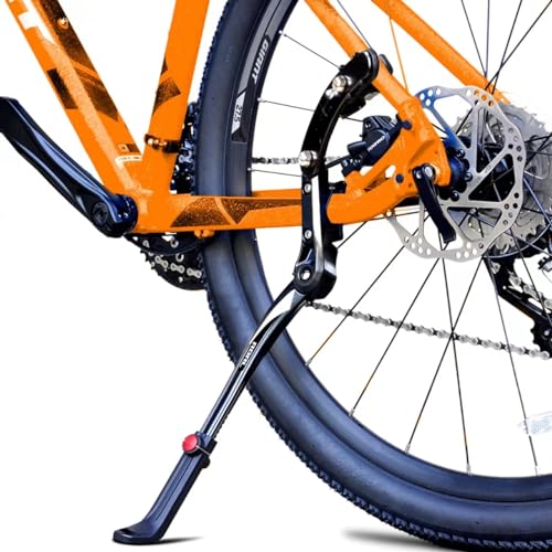 RBRL バイクスタンド アルミ合金製 長さ調節可能サイドスタンド バイクスタンド 取り付け簡単 24-29インチ対応 ロードバイク/クロスカン