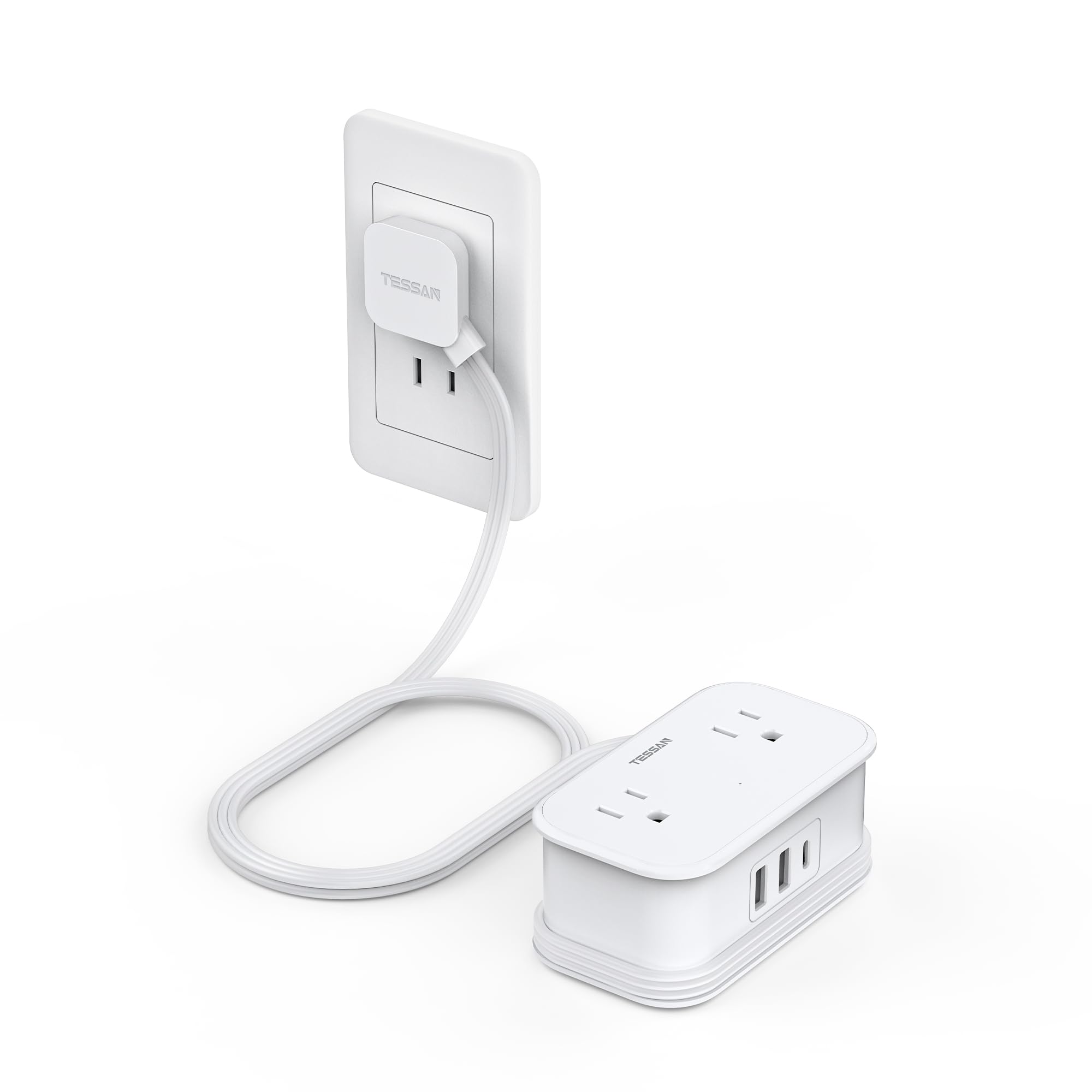 Ĺ1m c TESSAN Ÿå usbդ 󥻥ȥå 4AC 1USB-Cݡ 2USB-Aݡ ...