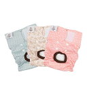 CuteBone 犬 おむつカバー 布 ミス 生理 パンツ 雌犬 お出掛け 散歩便利 3枚セット 中小型犬用 D16S-JP