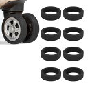 YFFSFDC スーツケース タイヤカバー 8個セット シリコン キャスターカバー ホイールカバー 車輪 保護 簡単装着 キズ防止 汚れ 転がり
