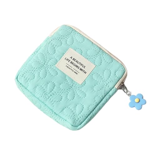 サニタリーポーチ 小さめ かわいい 生理用品 収納 ナプキン ポーチ サニタリーケース（ブルー）