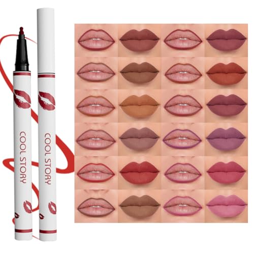 TikTokトレンドリップライナー マット ティントリップペンシル リップ 保湿 マット でも 乾燥 しない 長持ち メイク 初心者 プロもウォ