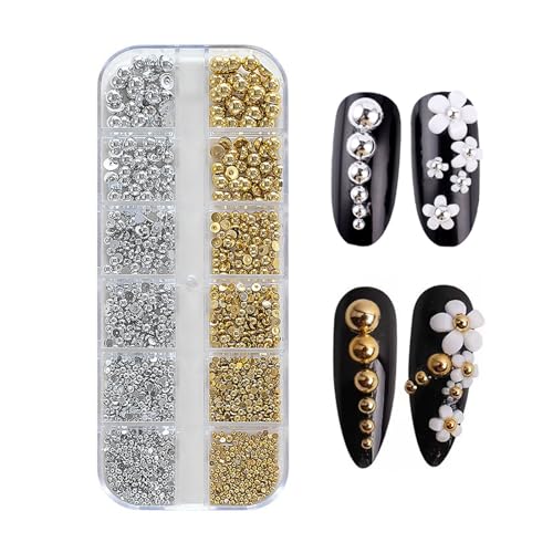 サムコス 半円パール 6種類サイズパール 1セット ABS製 光沢仕上げ ネイルアート用 ジュエリーデコレー..