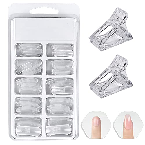フォームチップ ネイル チップフォーム 長さだし 100枚 ネイルフォーム 長さ出し バーチャルジェルチップ型モールド ポリジェル専用 ネイルチ