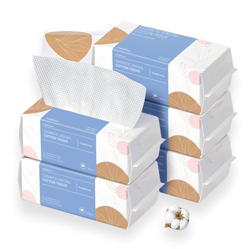 フェイスタオル クレンジングタオル 100枚×6個セット 敏感肌用 天然コットン ふわふわ柔らかい 使い捨..