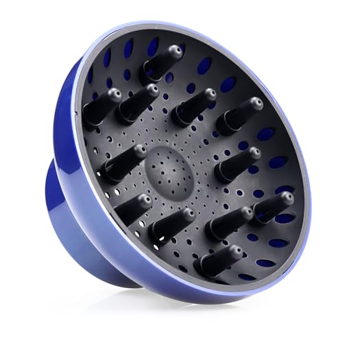 ユニバーサルヘアドライヤーディフューザー、カーリーヘア用のプロフェッショナルヘアドライヤーディフューザーアタッチメント、1.7?2.5インチのノ