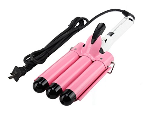 Baby Center 1号店 プロ仕様 Max210℃ セラミックコーディング 3連バレルのウェーブアイロン ヘアアイロ..