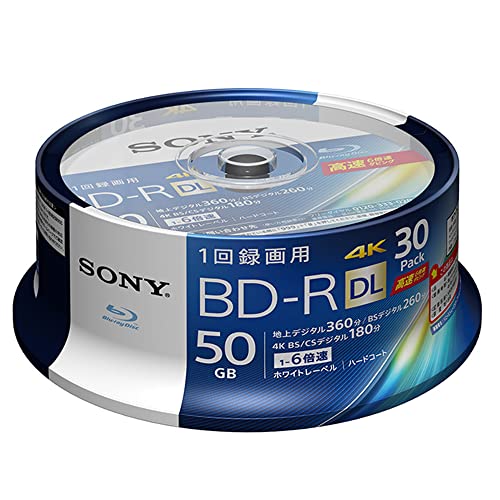 ソニーSONY 30枚地デジ約6時間 ソニー / 30枚入り / ビデオ用ブルーレイディスク / 1回録画用 / BD-R / 1枚あたり50G ソニーSONY 30枚地デジ約6時間 ソニー / 30枚入り / ビデオ用ブルーレイディスク / 1回録画用 / BD-R / 1枚あたり50G