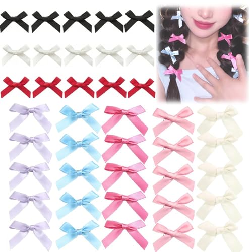 WFGKPXC リボン ヘアクリップ 蝶結び ヘアピン 40個セット 可愛い ヘアアクセサリー 蝶結び ヘアピン 子供 パーティー/イベント/発