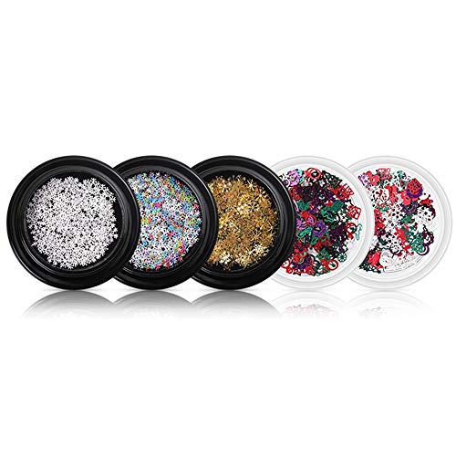 ネイル ホログラム クリスマス 5個セット 雪の結晶 クリスマスツリー 極薄 ネイル スパンコール グリッ..