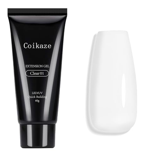 Coikaze 多機能 長さだし HEMAフリー ジェルネイル ポリジェル 大容量60g 手がべっとりしない 6 in 1 ..