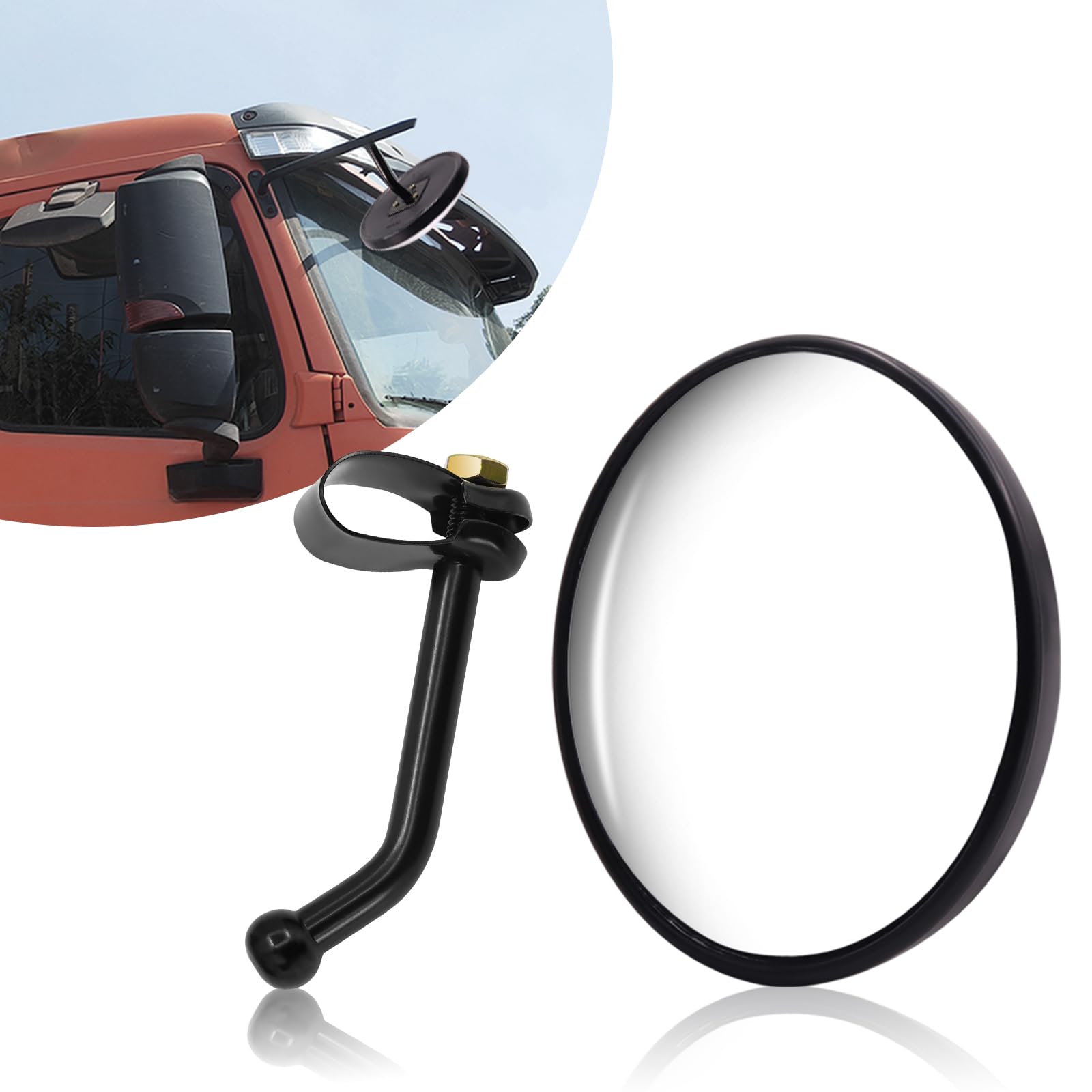 トラック ミラー、トラック 補助ミラー 曲面、トラック アンダーミラー 、丸型 大型トラック サイドアンダーミラー 、サイドアンダーミラー トラ