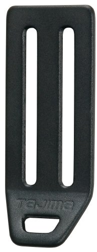 タジマ 安全帯 L型D環止めアルミ2穴・ブラック ベルト幅50mm用 軽量なアルミ製 安全ロープ取り付け穴付..