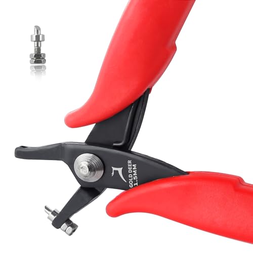 GOLD DEER 短いタイプ 穴あけパンチ 1つ穴 金属ペーパーパンチ 1.8mm ピアス用 ピアス台紙用 穴開けパンチ 手持ち パンチ 小さ