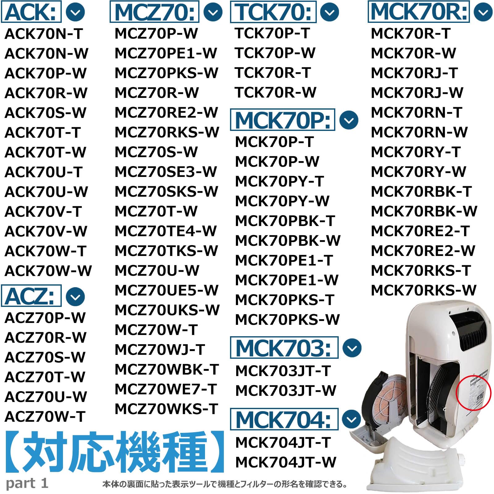 BBT KNME043B4 加湿フィルター 空気清浄機用 MCK70V フィルター TCK70P MCK70T MCK70W MCZ70U MC 2