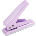 穴開けパンチ ルーズリーフパンチ 1穴 穴径6mm 20枚入り コンパクト 軽量 持ち運び可能 丈夫 DIYマニュアル 事務用品 パープル