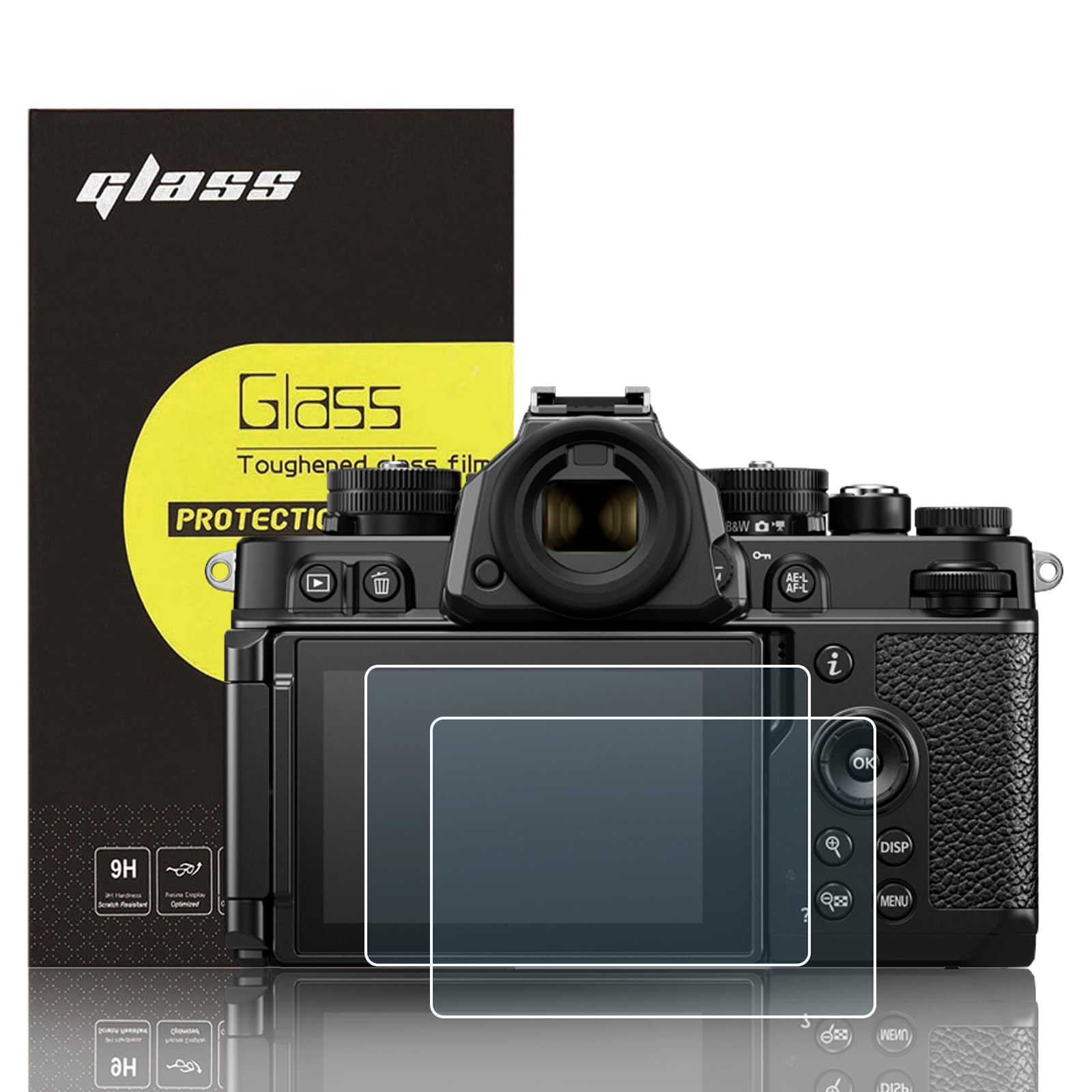 Nizon Zf Z8 Z9 専用 2枚セット 超薄ガラス液晶保護フィルム Nikon Zf Z8 Z9 対応 透過率95％以上 高硬度9H 撥
