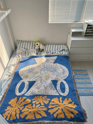 アーティスト・デザイナーアートワーク，ブランケット&マルチカバー ・ ラグ&マット，Hudson throw 花..