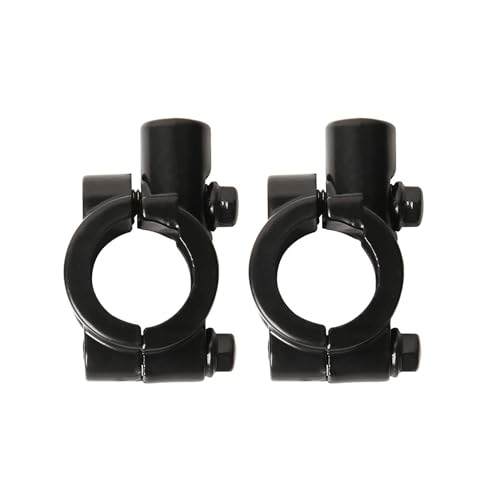 LeTradeJP バイク ハンドル ミラー ホルダー マウントホルダー アダプター クランプ 穴あけ不要 17-22mm 汎用 2個セット ブ