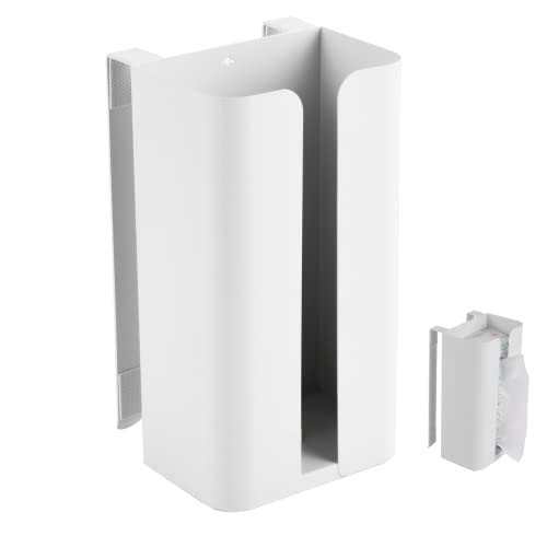 ティッシュケース ペーパーホルダー 長方形 壁掛 片手で切れる キッチン 浴室 お風呂 洗面台 収納白